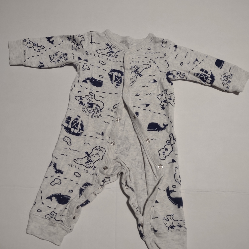 6mo Pirate map bodysuit